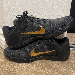 KOBE 11 Nike ID Mamba Day Fade to Black Gold and Black colorway Size 11